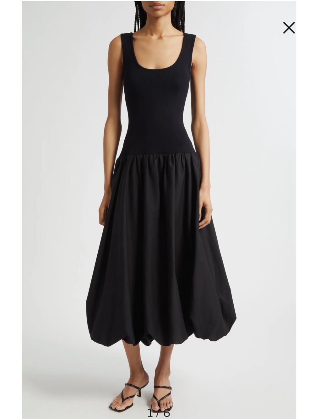Cinq a Sept Nera Bubble Hem A-Line Dress Small Black